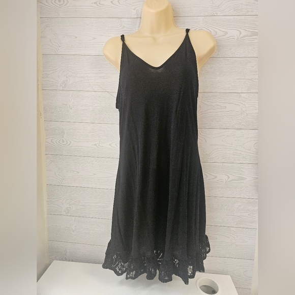 Free People-Women's  Dress S Black Midi  Long Sleeves - Picture 3 of 10